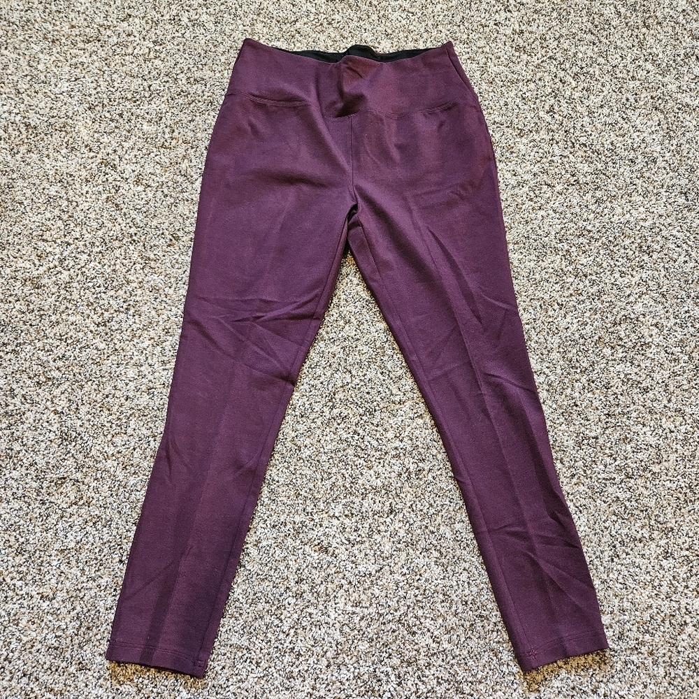 Liz Claiborne Burgundy Dress Pants Pull On Large